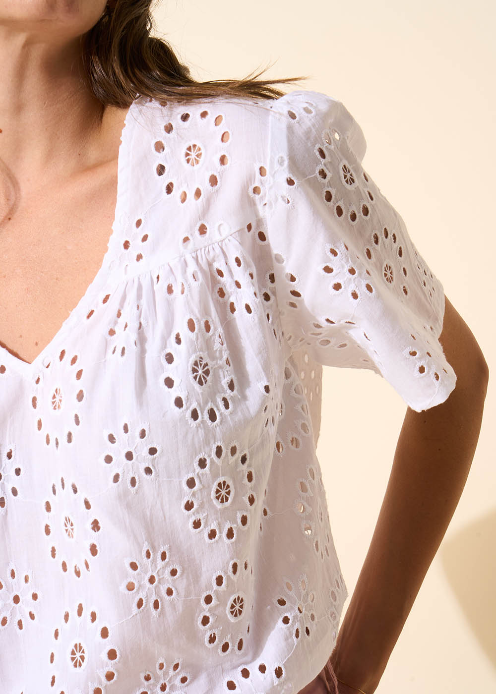Tagara - Top En Broderie Anglaise Sud Express seconde main photo 4