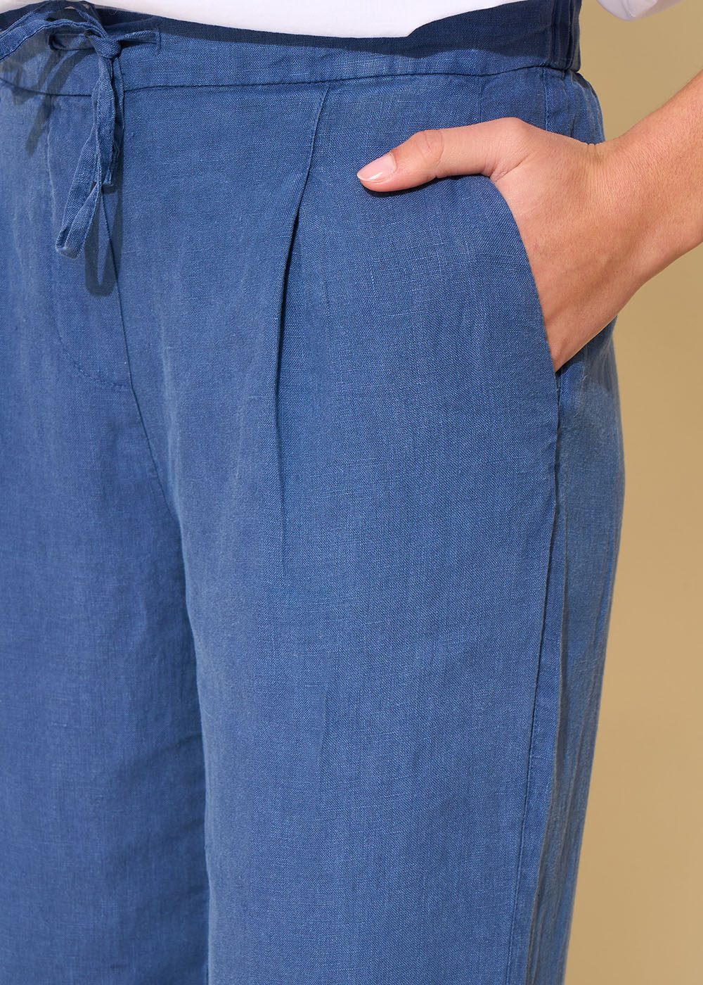 Pasky - Pantalon Élégant En Lin Sud Express seconde main photo 4