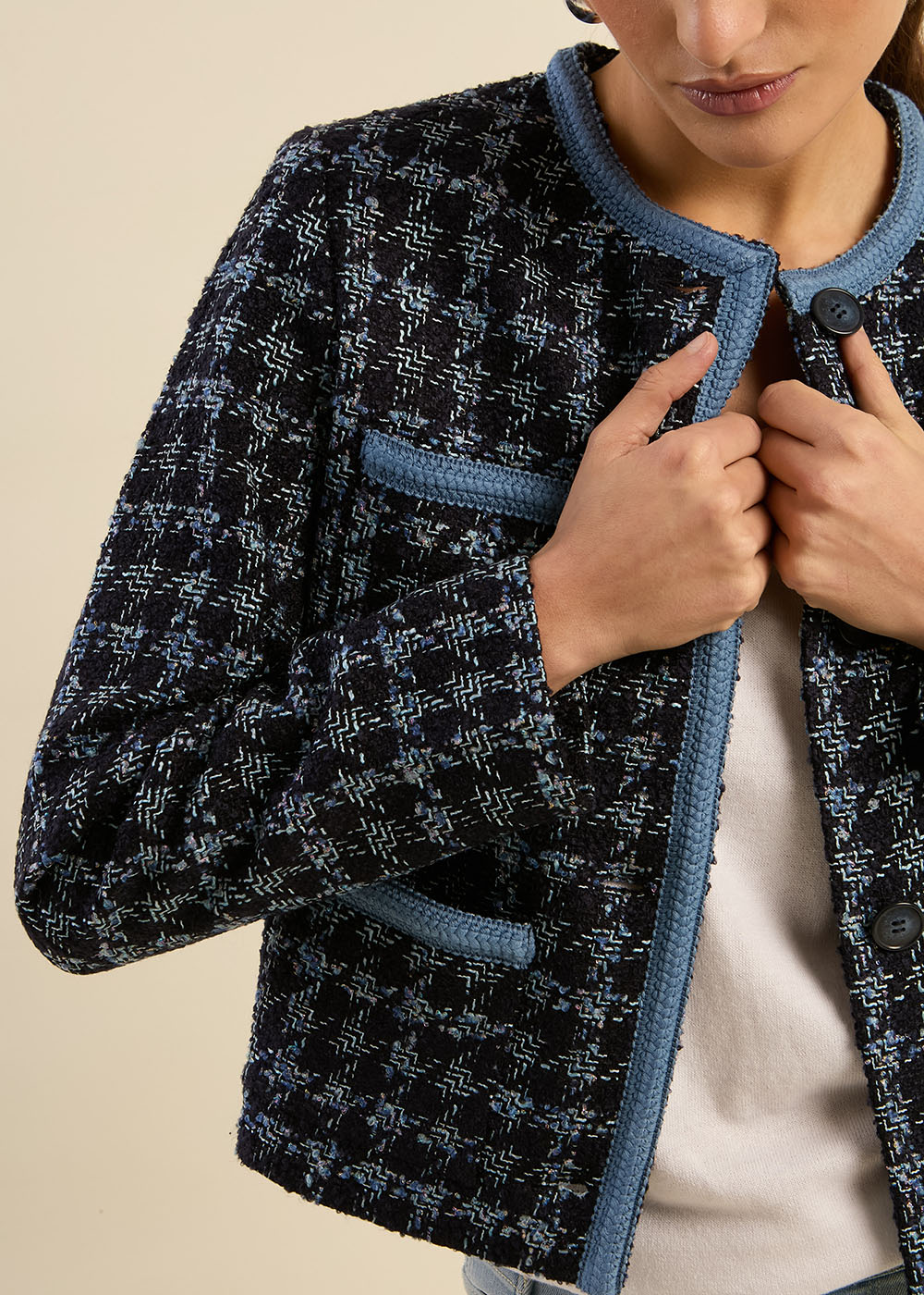 VASSIONALY - Veste courte en tweed Sud Express seconde main photo 4